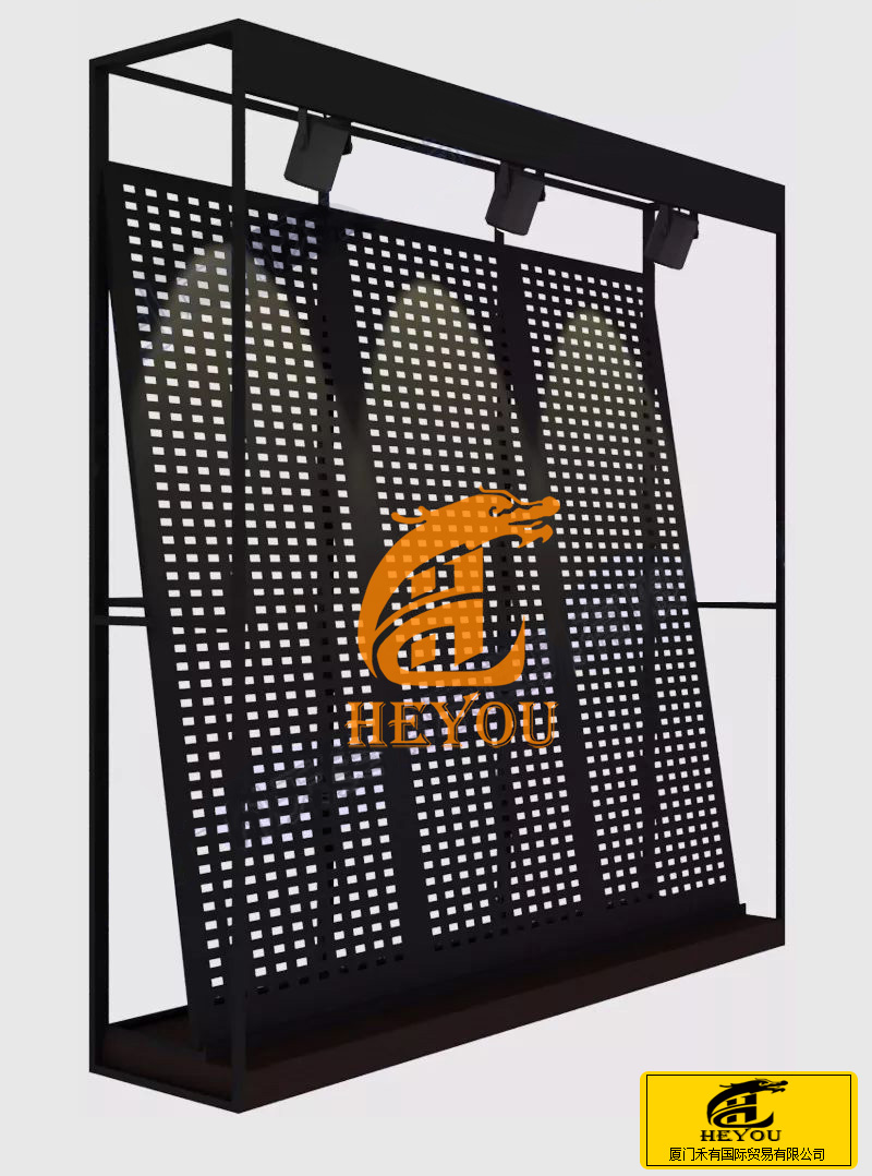 斜靠式沖孔板展示架可拼接尺寸可定制