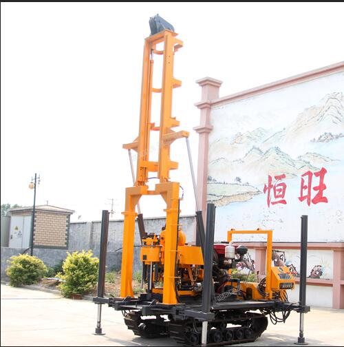 HW230橡膠履帶液壓水鉆，螺旋支腿鉆井機