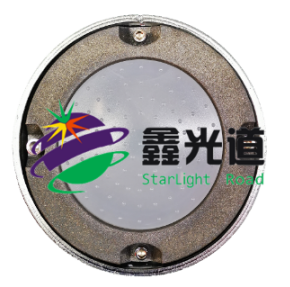 智慧斑馬線圓形LED發光道釘 斑馬線鑄鐵道釘斑馬線發光道釘