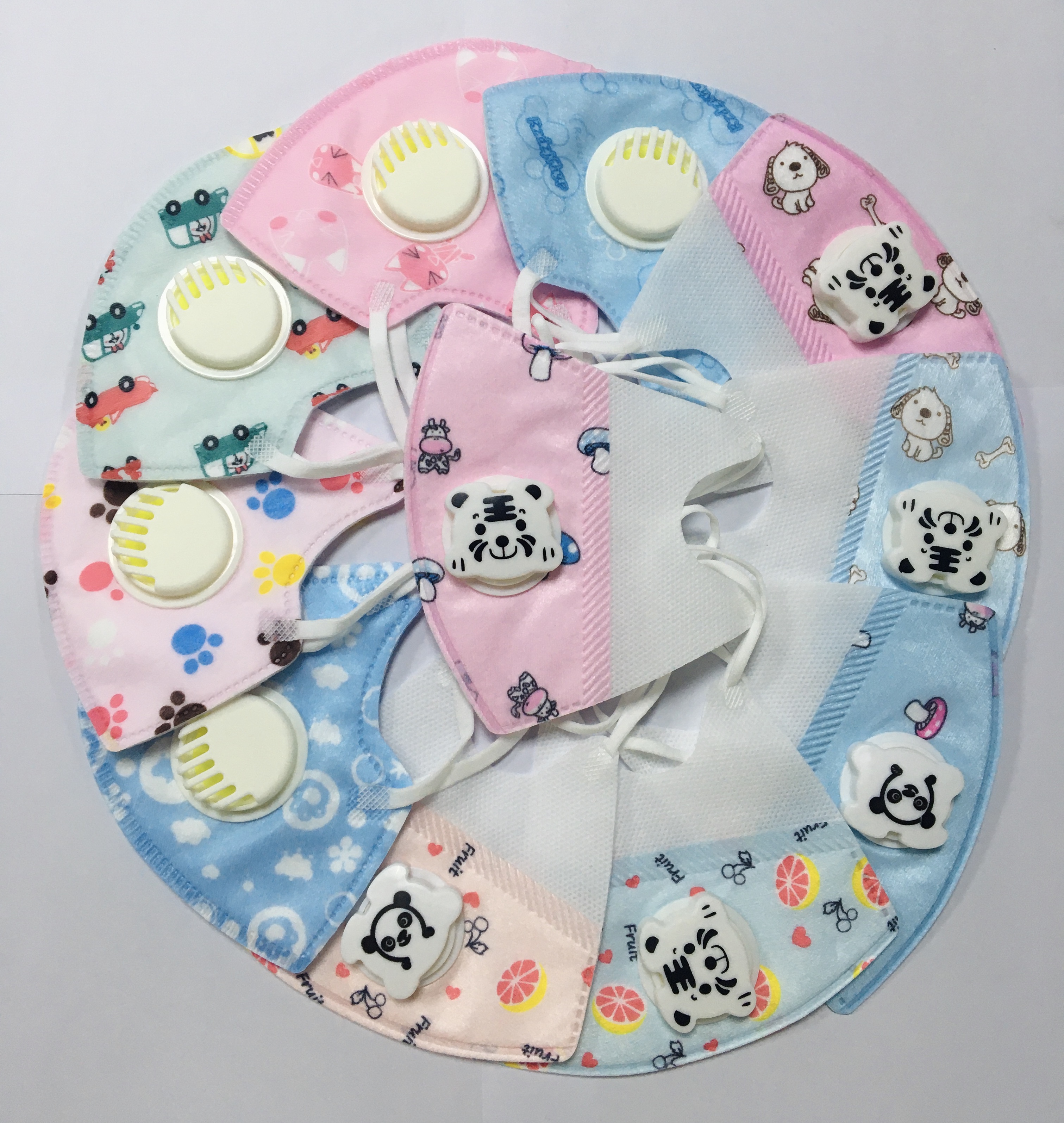 呼吸閥口罩 KN95兒童口罩 可愛卡通圖案