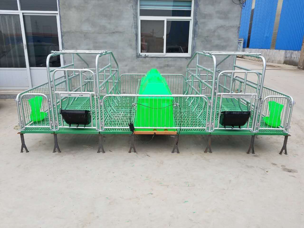 全復(fù)合產(chǎn)保一體床雙體產(chǎn)床定位欄保育床漏糞板電熱板雙面食槽