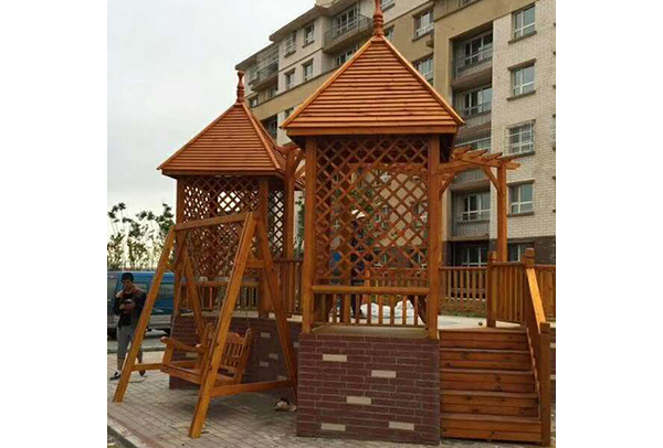 陜西木棧道生產廠家~滄州泰昌定做LT0201木涼亭