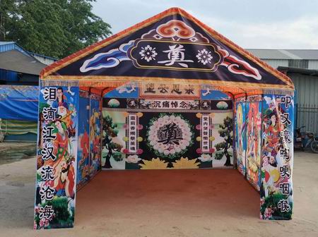 各種農村鋼管靈棚白事新樣式多