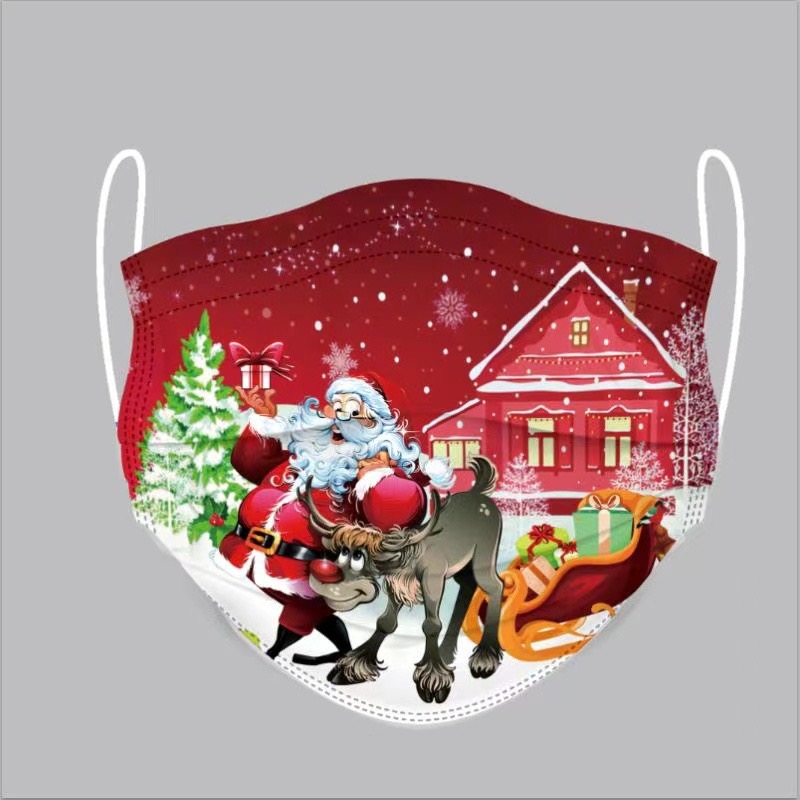 圣誕新款成人兒童口罩   時尚可愛圖案定制