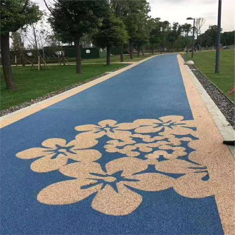 宜賓市透水混凝土材料 彩色透水地坪 彩色壓模地坪