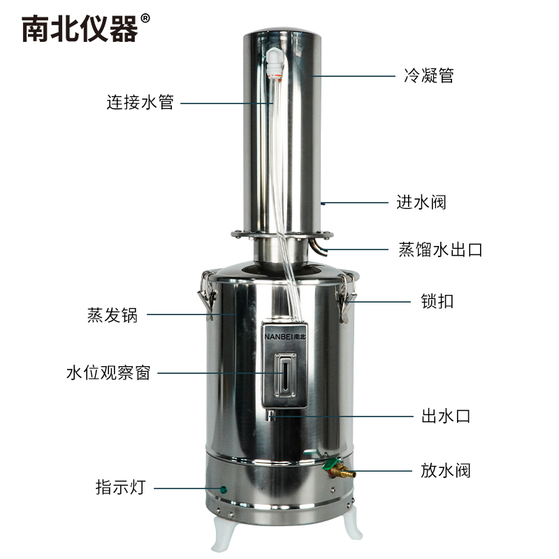 NB-ZLSQ-5不銹鋼電熱蒸餾水器