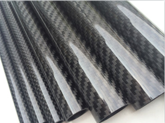3K斜紋亮光碳纖維管 高強度碳纖維圓管