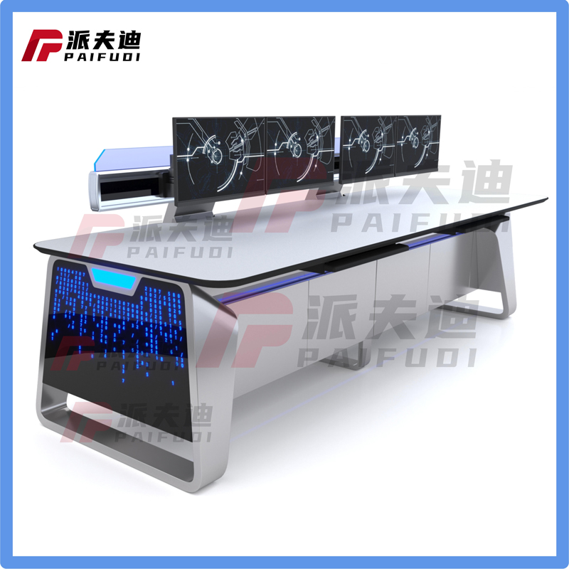 專業定制各種控制臺調度臺操作臺監控臺監控室工作臺弧形現代高端