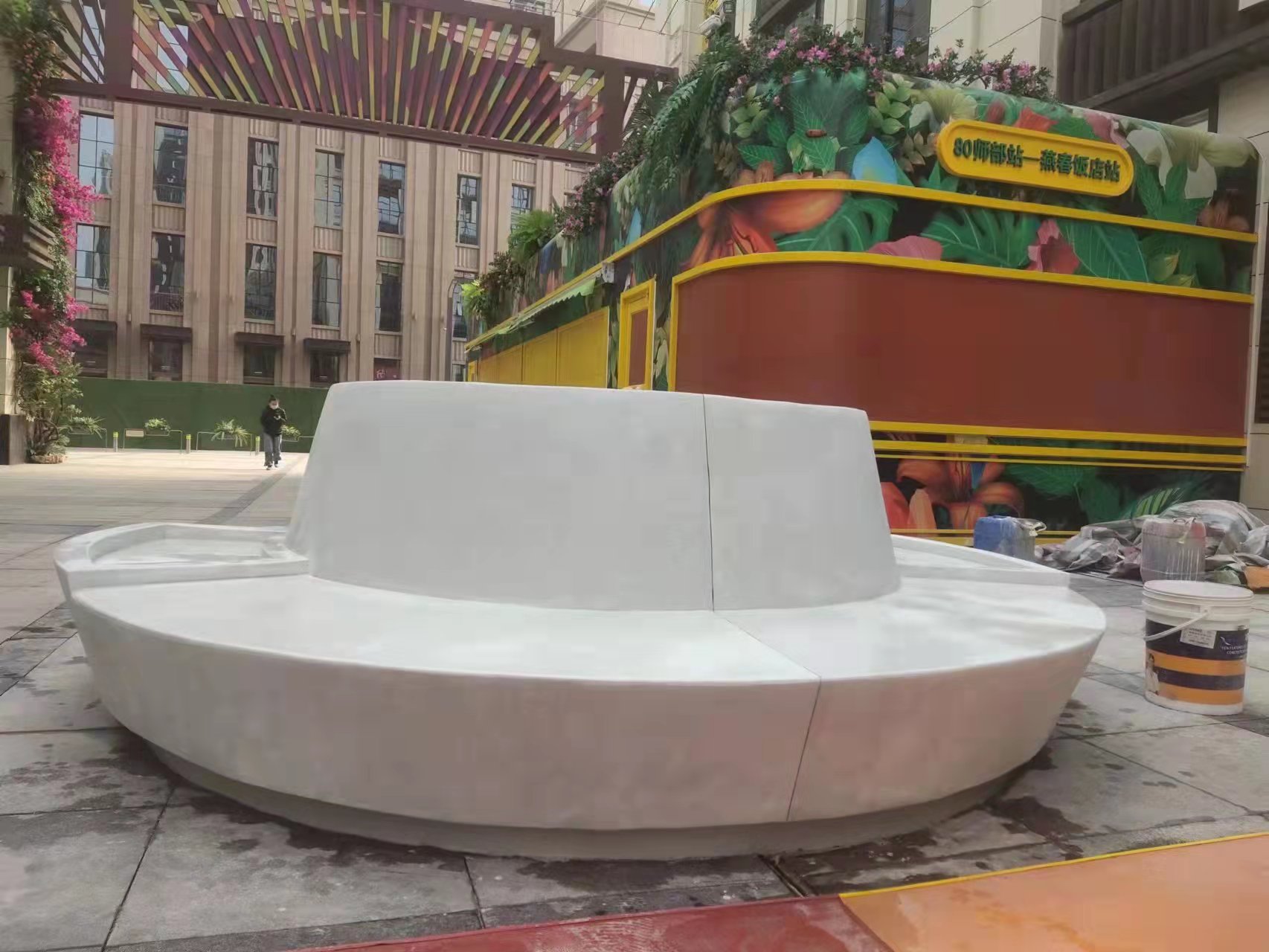 泰科石坐凳|泰科石景墻|泰科石花壇|全國施工