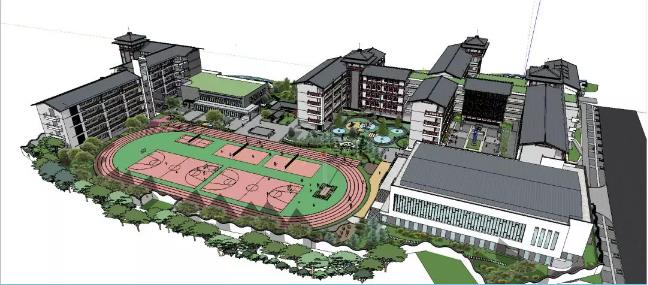 校園學校景觀設計方案效果圖施工圖