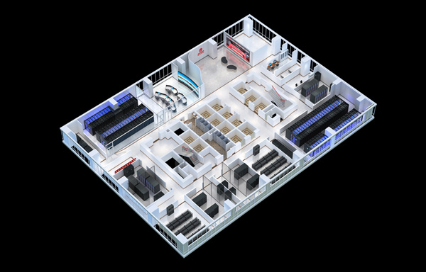 西安機房布置方案效果圖設(shè)計出圖|智慧城市規(guī)劃制作