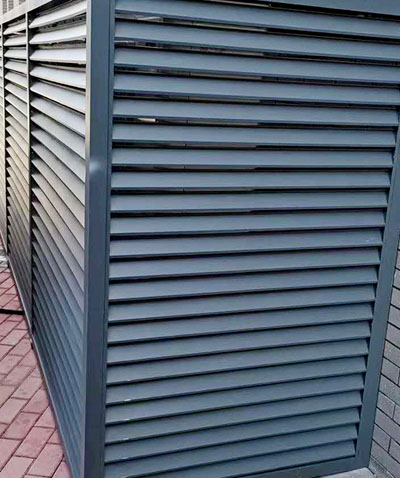 建筑物外墻鋁合金百葉窗河北任丘生產安裝廠家