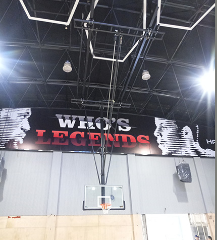 電動懸空折疊籃球架