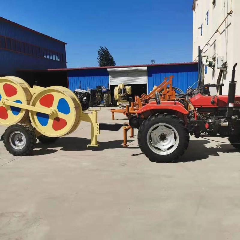 拽電纜拖拉機絞磨 四輪牽引絞磨機 電力拉電纜設備