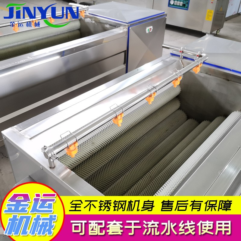 毛刷清洗機 不銹鋼毛輥清洗設備 根莖類蔬菜毛輥磨皮清洗機