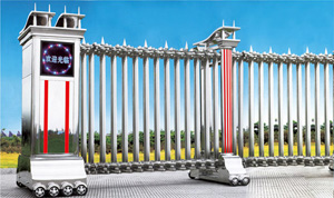 機場車站電動伸縮門河北滄州任丘生產廠家