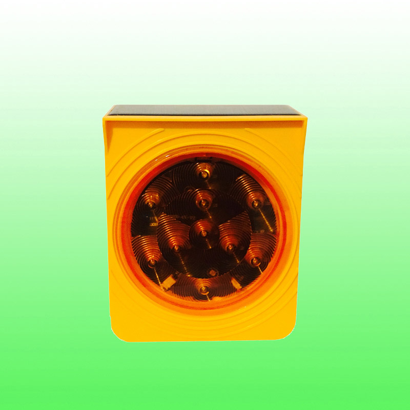 護(hù)欄同步路障燈 太陽(yáng)能小黃燈led警示燈生產(chǎn)廠家